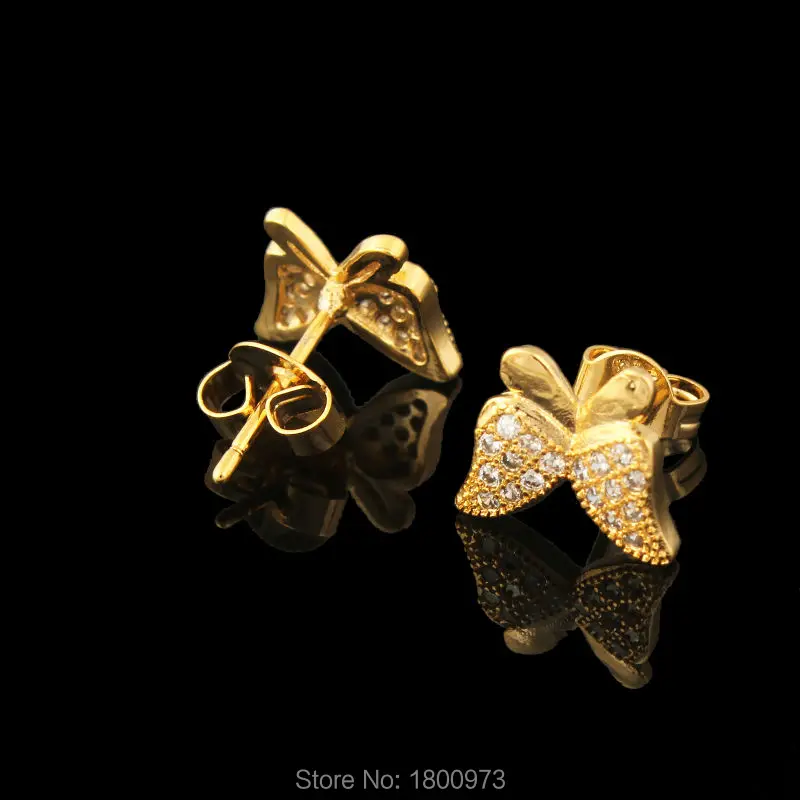 Adixyn золотые серьги бабочки для женщин и девушек. Ювелирные изделия золотого