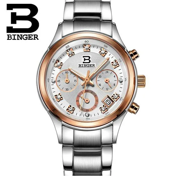 Dress Watches For Women Fashion Wrist Rhinestone Men And Women Couple Watch Binger Watch Men 2015 Relogio Feminino