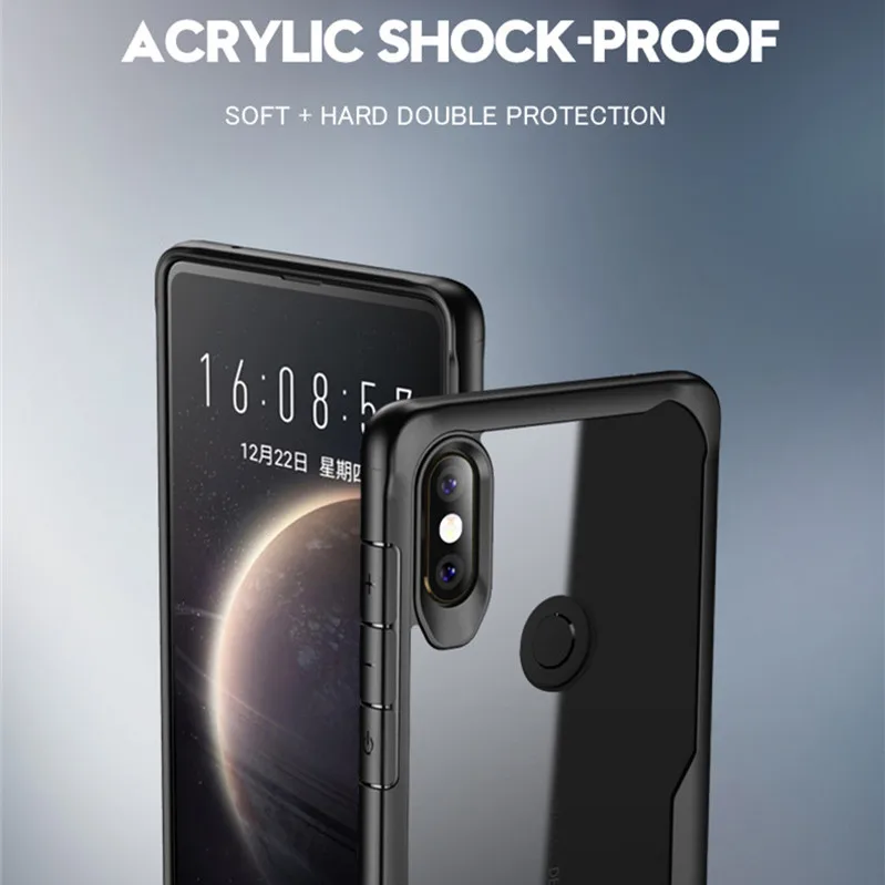 Противоударный прозрачный чехол QINUO для Xiaomi Redmi 6 Pro 6A S2 Y2 с мягким краем Жесткий