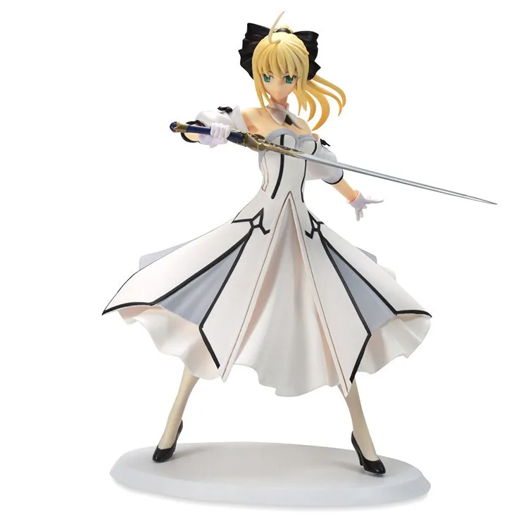 Японское аниме SQ Fate stay night Saber Lily с мечом белое платье ver. Экшн фигурка из ПВХ модель