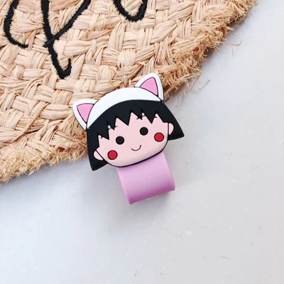 Littlegirl Мультфильм Кабельный органайзер катушка намотки протектор провода шнур управление Маркер Держатель Разъем Крышка для наушников iPhone Sansung USB - Цвет: Littlegirl