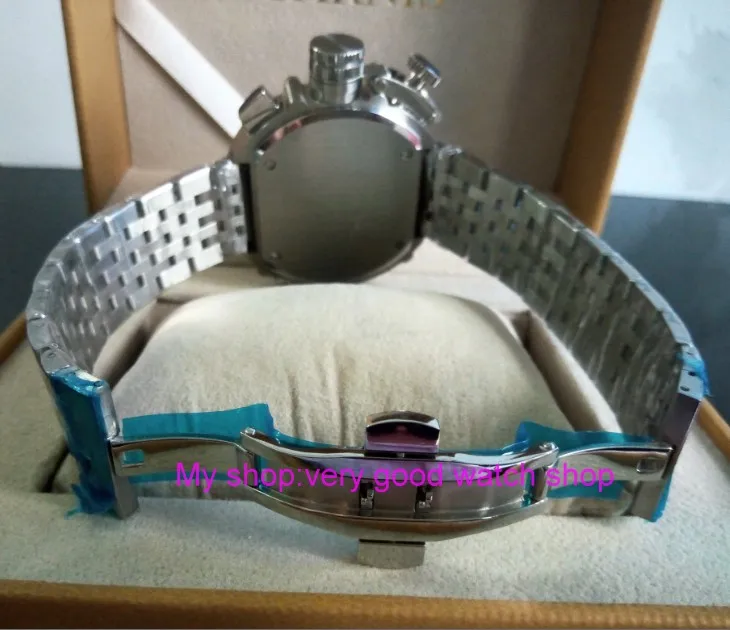 Часы мужские PARNIS с большим черным циферблатом 50 мм|Мужские механические часы| |