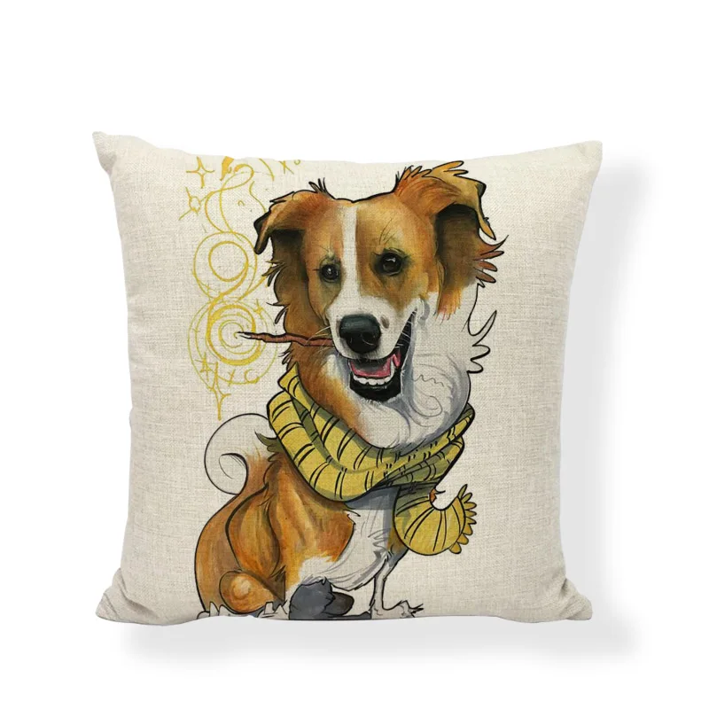 45*45 см наволочка золотого ретривера для бульдога Чихуахуа Shetland Sheepdog Beagle Yard