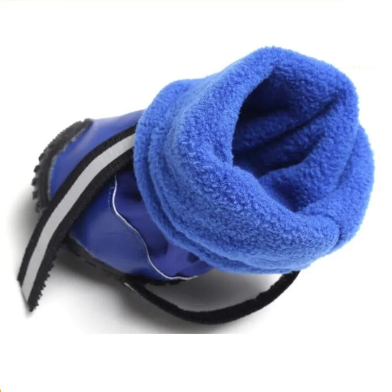 PUPISHE Luxury Blue Pet Dog Shoes Anti-slip High-top Puppy Boots for Small Large-size Breeds