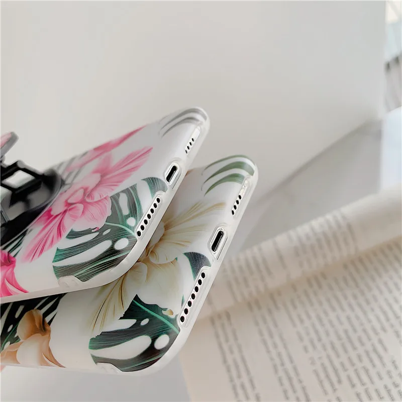 Чехол FLYKYLIN Art Leaf Flower для huawei Nova 3e 4e чехол на P30 Pro P20 Lite mate 20 Чехлы IMD силиконовый чехол с подставкой