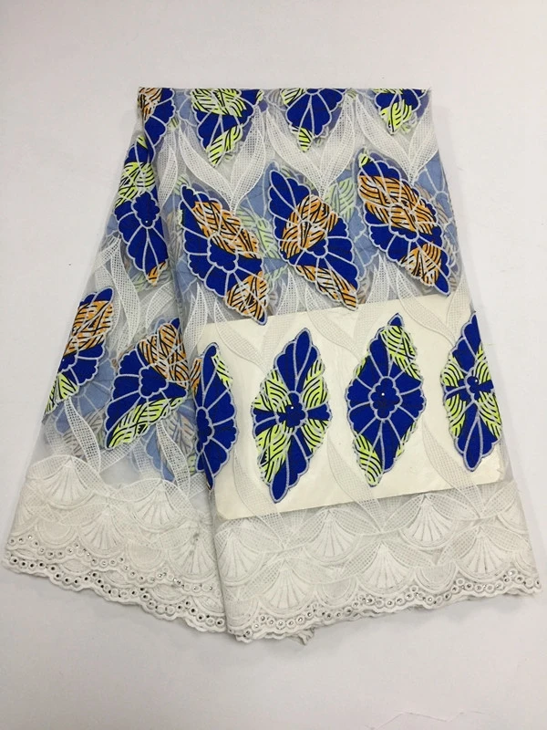 В нигерийском стиле чистая кружевной ткани с африканскими печатает воск Hollandais 5