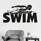 Новый стиль для плавания для мальчиков наклейки на стену Наклейка для подростков Спальня Арт Декор виниловые Съемный Водонепроницаемый спортивные Переводные картины на стену LC406