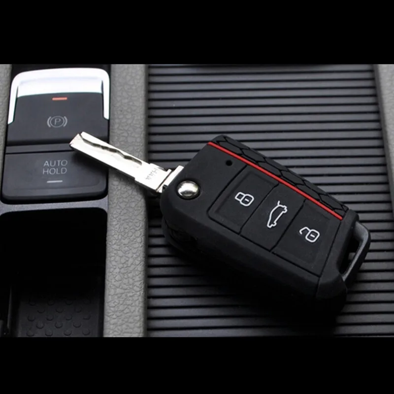 Автомобильные аксессуары чехол для ключей Volkswagen VW Golf 7 mk7 Skoda Octavia A7 силиконовый