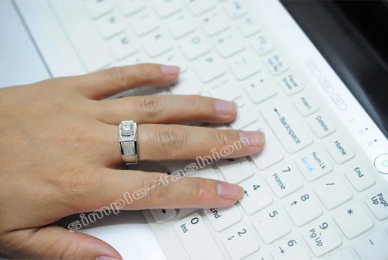 Модные ювелирные изделия новый дизайн мужское кольцо AAAAA с фианитом 5A камень 10KT