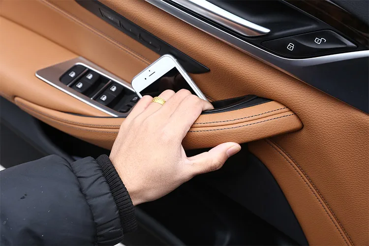 Пластиковый ящик для хранения на дверь автомобиля лоток телефона с ковриком BMW New