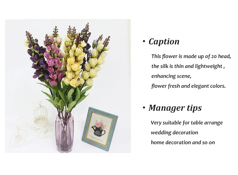 JAROWN Artificial Silk Fake Flower Simulation Lily Of The Valley Wedding Party Feast Decor Flowers Home Living Room Office Decor