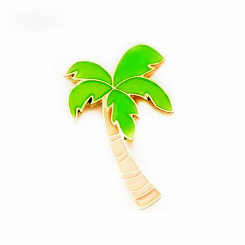 Kawaii Значки для одежды Фламинго кокосовой пальмы мультфильм Pin Броши на рюкзак