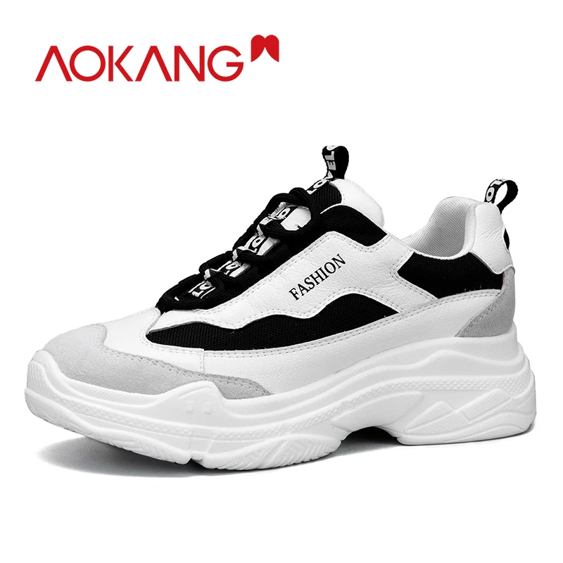 Женская Повседневная обувь AOKANG удобные дышащие кроссовки на платформе Zapatillas