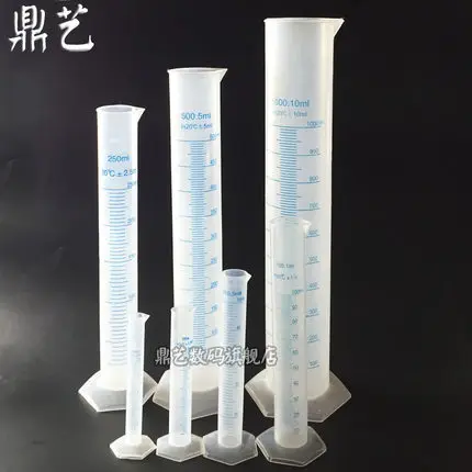 

Chemical experimental apparatus consumables blue line plastic measuring cylinder teaching apparatus 500ml