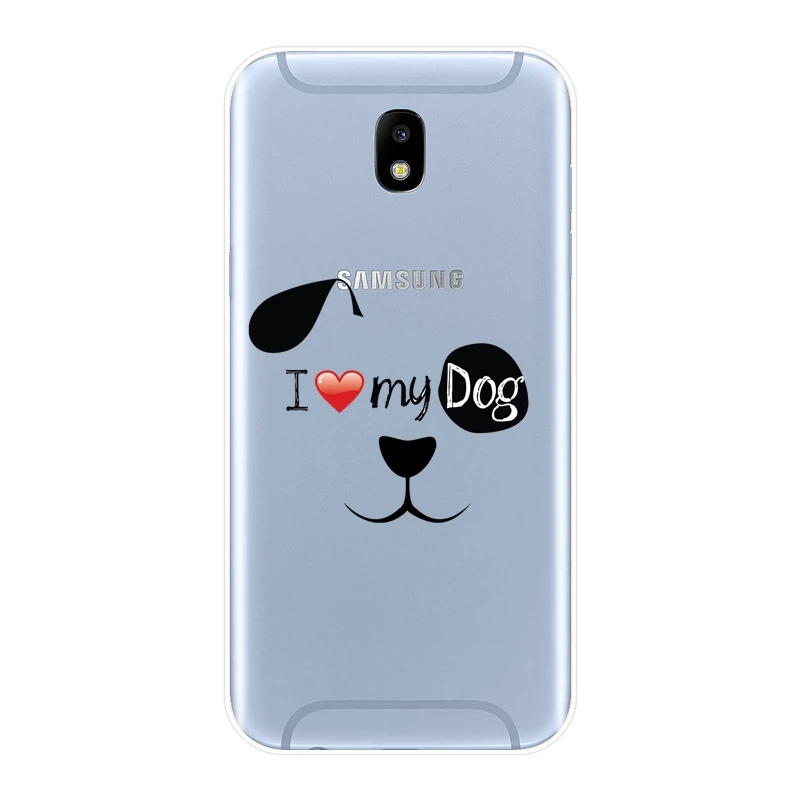 Чехол-накладка для Samsung Galaxy J4 J6 J8 Plus силиконовый с рисунком собаки сердца J2 J5 J7 Prime
