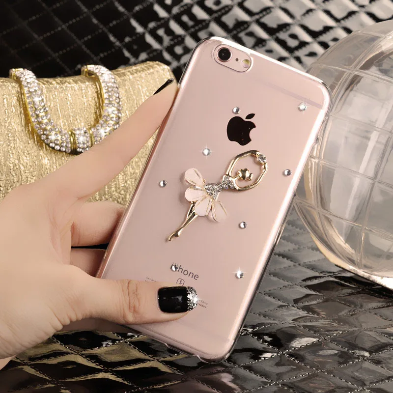 Luxury fashion Rose rhinestone shiny diamond transparent case For OPPO F9 F7 F5 F1S Realme 2/Realme C1 2 Pro A3s | Мобильные