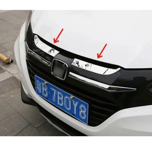 Подходит для HONDA VEZEL HR V HRV Хром Передняя капот решетка рельефная Накладка