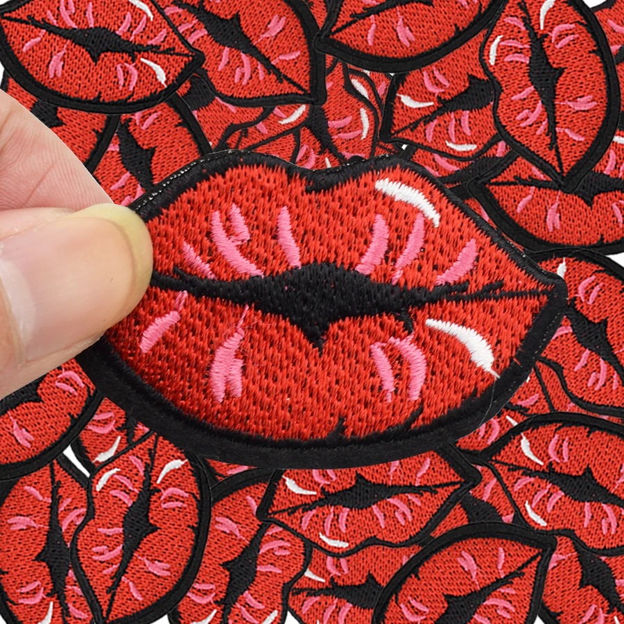 10 шт. нашивки во французском стиле с надписью kiss для одежды аппликация вышивкой
