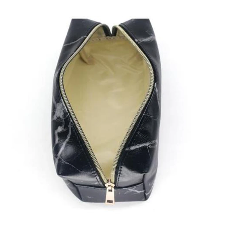 Пенал мраморный большой для девочек чехол хранения косметики и карандашей с