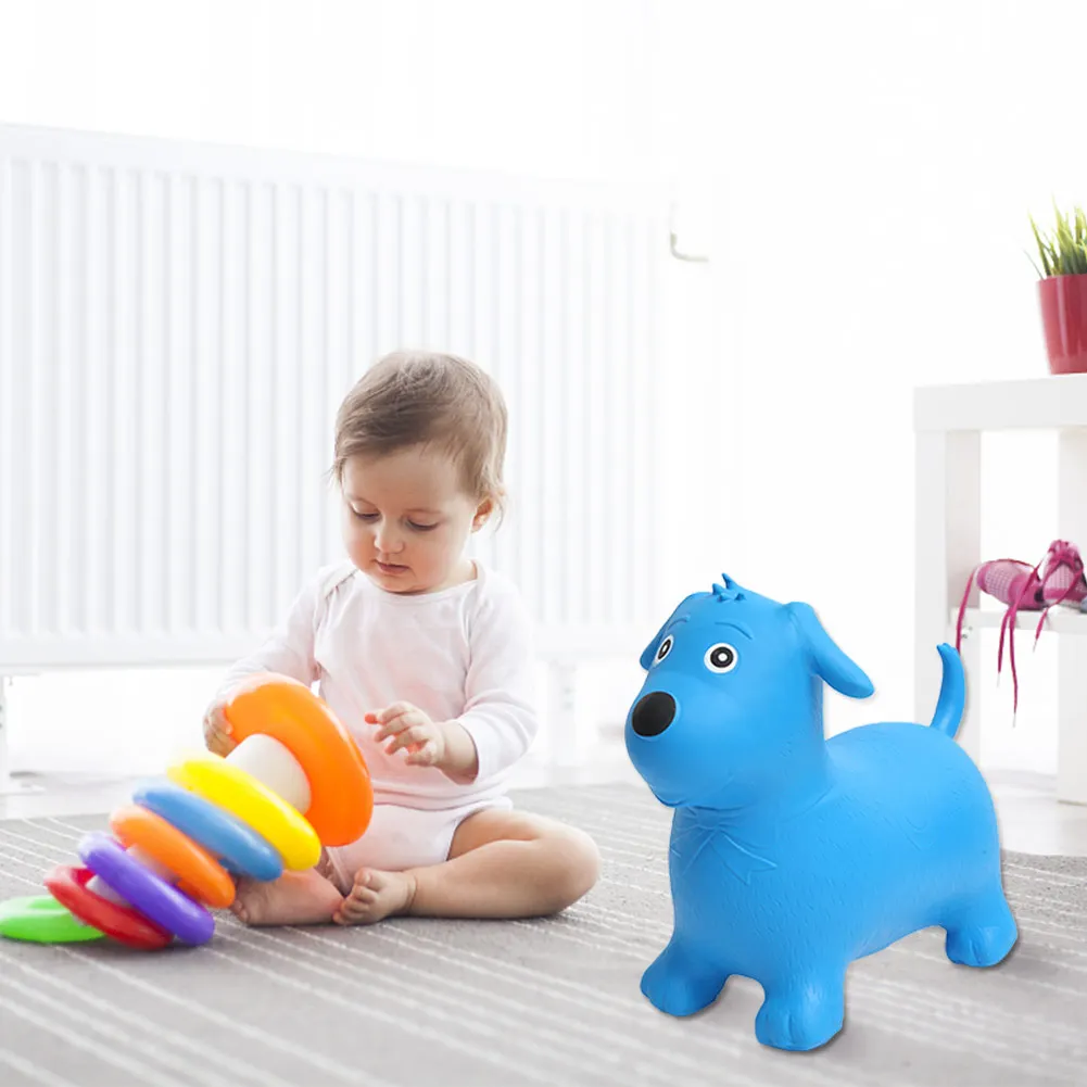 Детская игрушка для верховой езды голубая собака для езды на игрушках животные космический бункер надувные прыжки для верховой езды надувные игры для детей от 2 до 6 лет