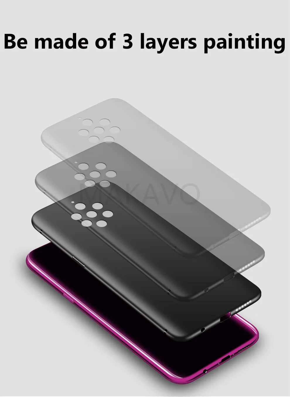 MAKAVO для Nokia 9 PureView чехол тонкий матовый мягкий чехол s для Nokia Nokia9 Pureview чехол для телефона s