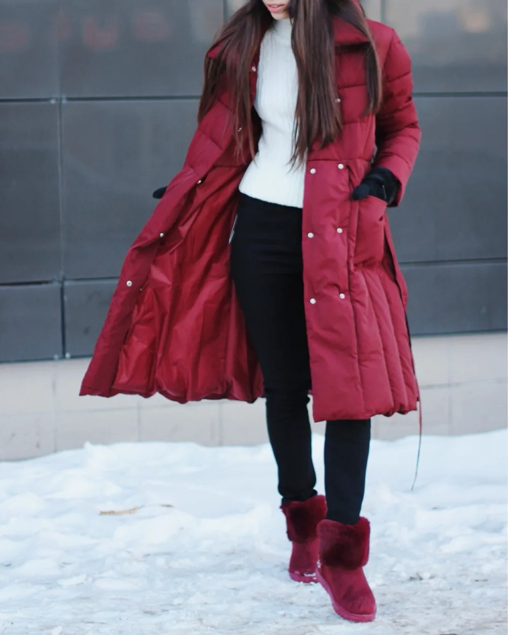 WOOASIS NEW large pocket slim temperament cotton women coat | Женская одежда