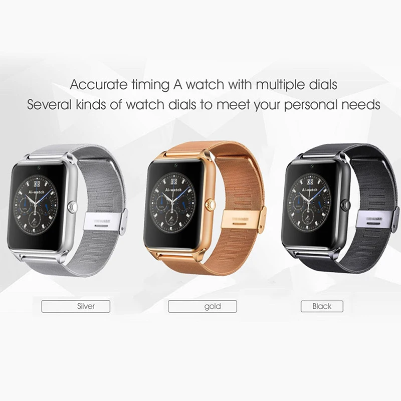 GT08 плюс металлические умные часы ремешок Z60 Bluetooth Smartwatch поддержка телефонных звонков Sim TF карта Android IOS часы наручные PK S8 Q9