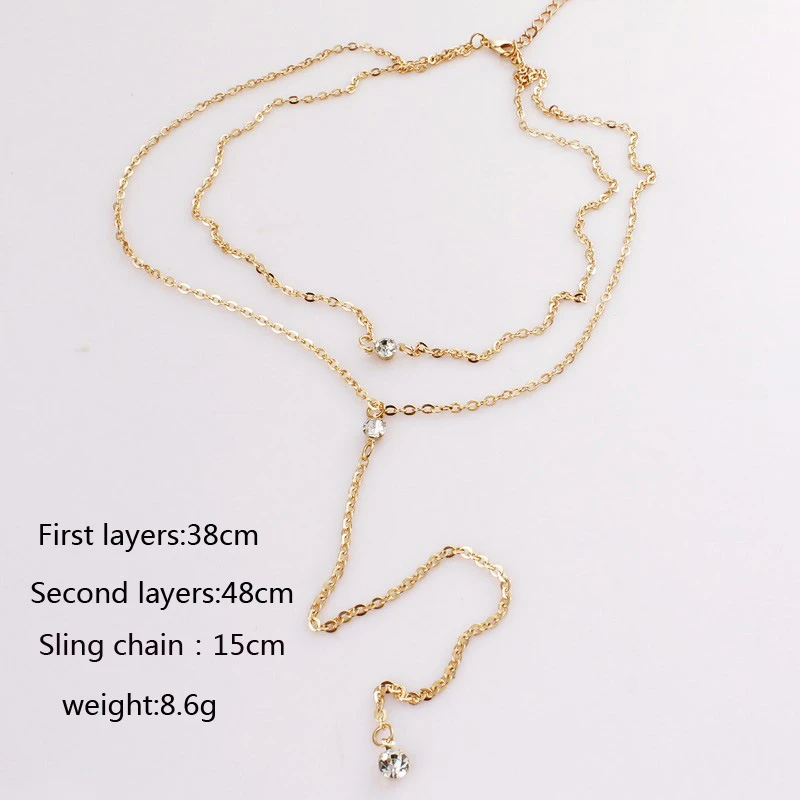 Новая мода Простой Цепочки и ожерелья s для Для женщин Два слоистых кисточкой