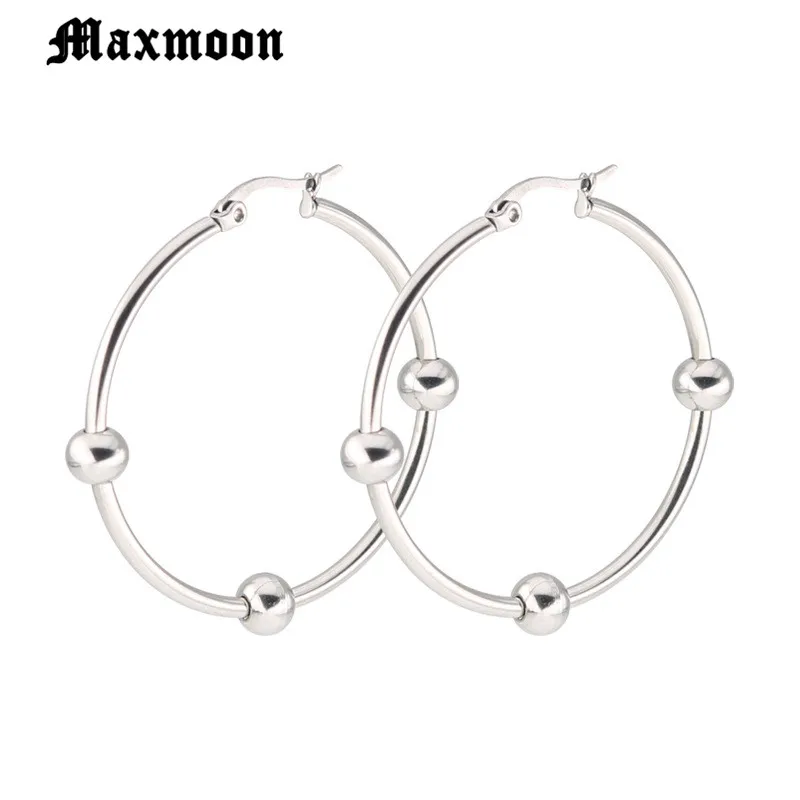 Женские серьги из нержавеющей стали Maxmoon Винтажные золотого и серебряного цвета 2