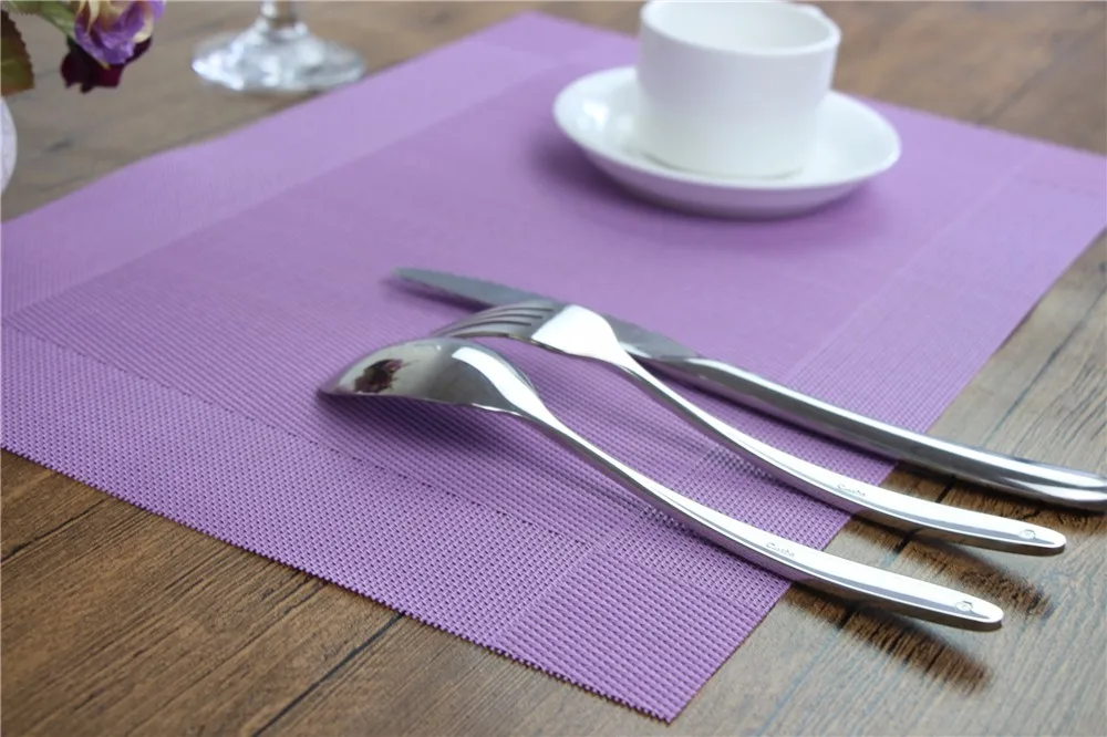 Горячие sall Crossweave тканые виниловые Нескользящие изоляционные салфетки, моющиеся настольные коврики, дисковые накладки, подставки под чашу, водонепроницаемый коврик QXP1