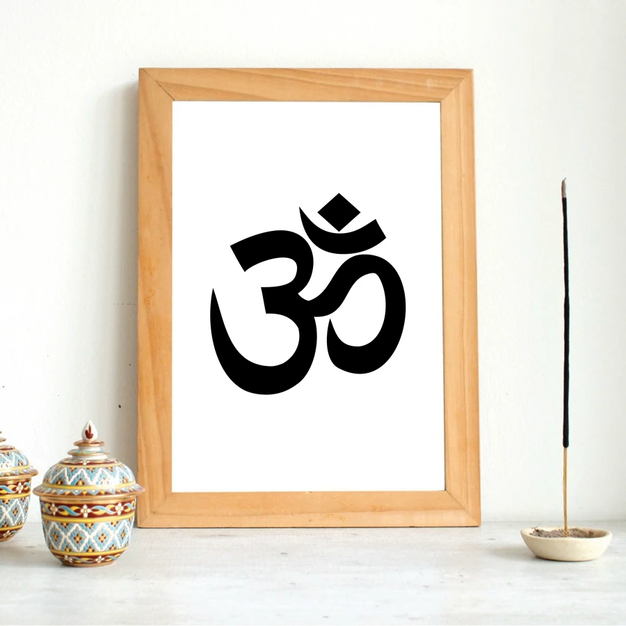 Aum Ohm Om плакат Yoga картина с цитатой вдохните выдохнуть дышащие принты Йога