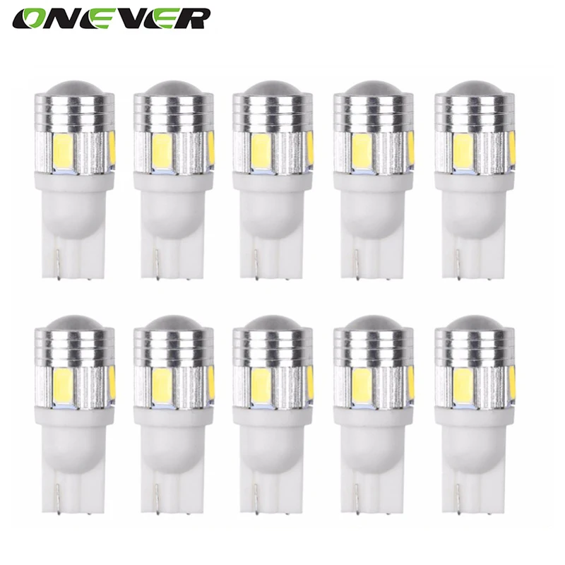 10 шт. T10 W5W 168 194 SMD СВЕТОДИОДНЫЙ Автомобильный Клин боковой светильник лампа для автомобиля задний светильник боковой парковочный купол двери освещение карты
