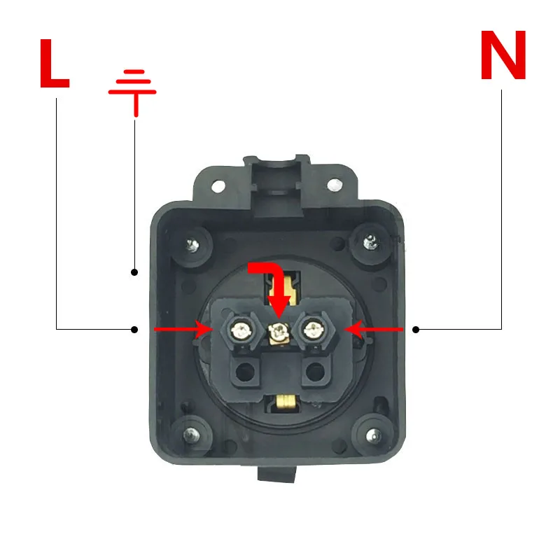 Европейский 2P + E 16A 250V IP44 EU монтируемая на поверхности розетка немецкая