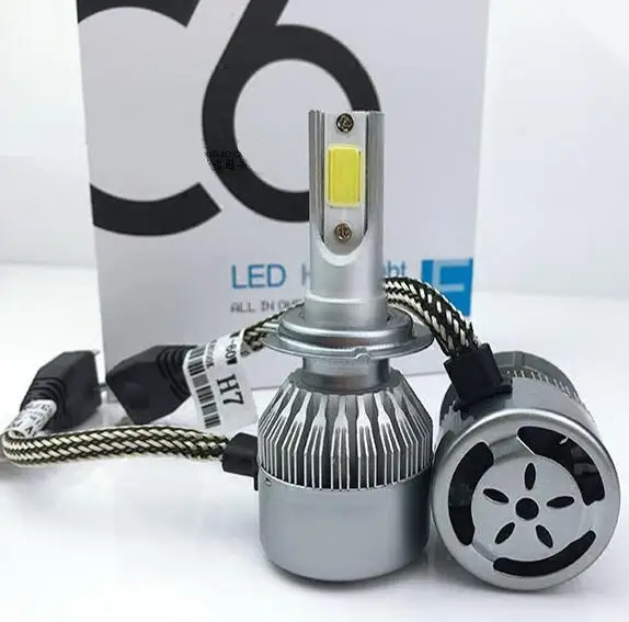 

Promotion 80sets/Lot Hotsale 25W 3000LM C6 2Side COB Car LED Headlight Kit H1 H3 H7 H8 H9 H10 H11 9005 9006 880