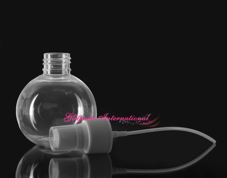 50pcs/lot 120ml PET Ball Shape Refillable bottle 120g Spray Bottle 4oz Plastic Cosmetic sphere unique shape white sprayer | Красота и