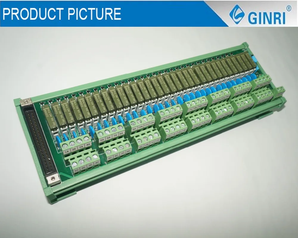 GINRI JR-F32PC-F-Q/24VDC 32 канальный релейный модуль с разъемом plc | Обустройство дома