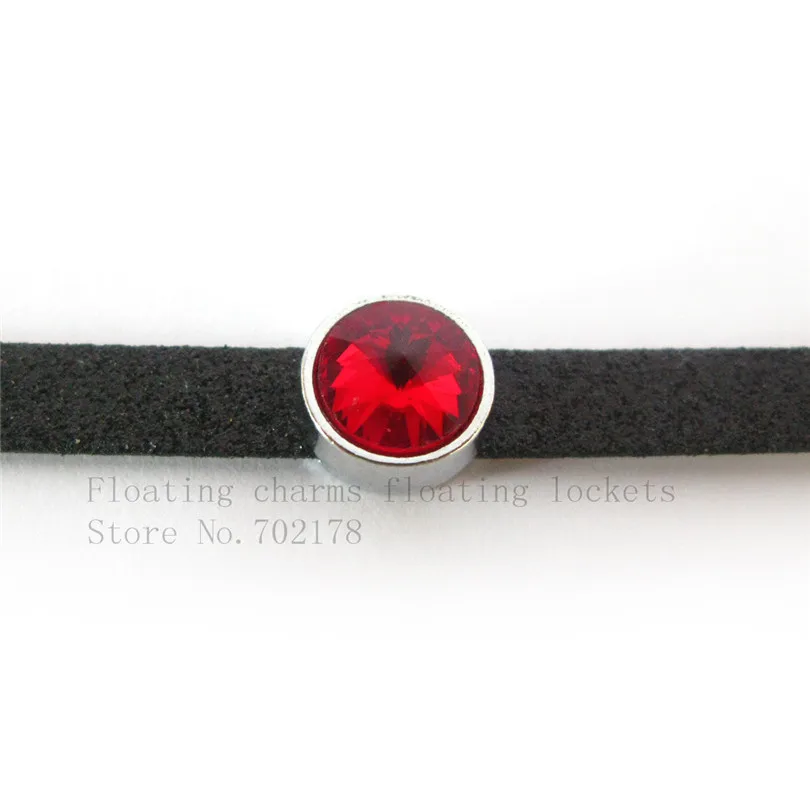 garnet 120 шт. Красочные горный хрусталь талисманы с камнями на месяц рождения 8 мм скользящие шармы для самостоятельного изготовления украшений талисманы fit 8 мм Pet Ошейник - Окраска металла: garnet