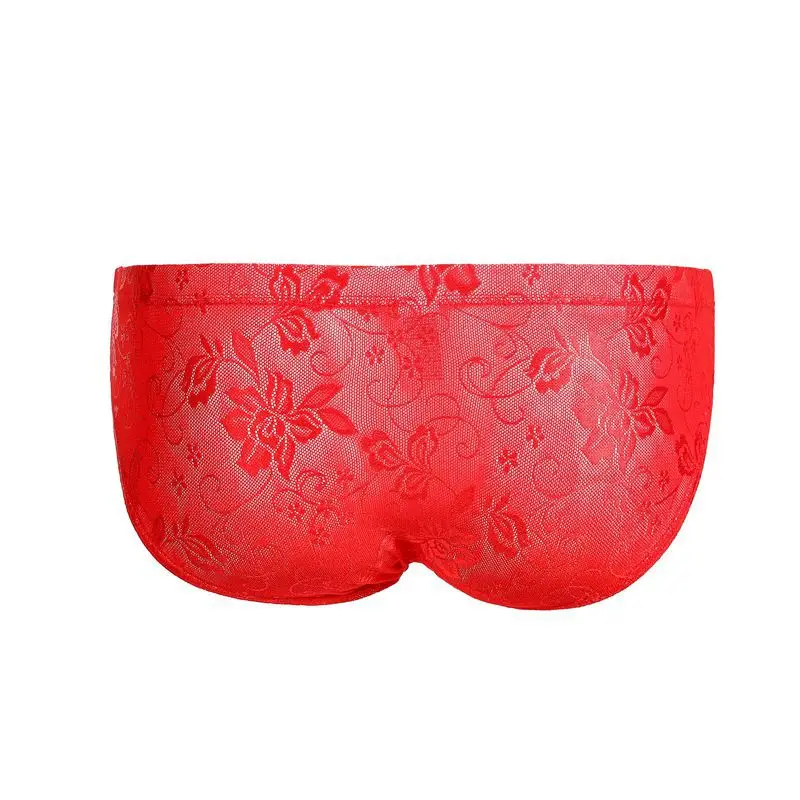 Трусы-брифы мужские сетчатые прозрачное ультратонкое нижнее белье с мешочком