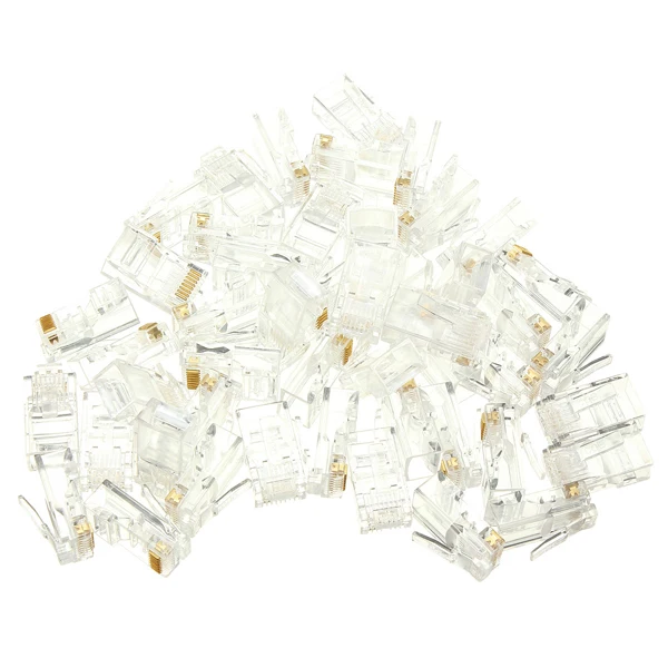 Оптовая продажа 50 шт. RJ45 RJ-45 CAT6 Модульная кабельная головка разъем Ethernet