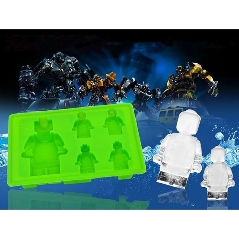 1 шт. детская форма мини-фигурка робота строительные отверстия лоток Lego с формой