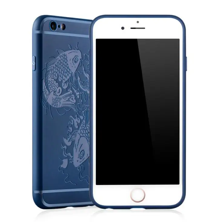 Silicone case for iphone 6 6s роскошный телефон задняя крышка 3d резной дракон мягкие tpu coque для