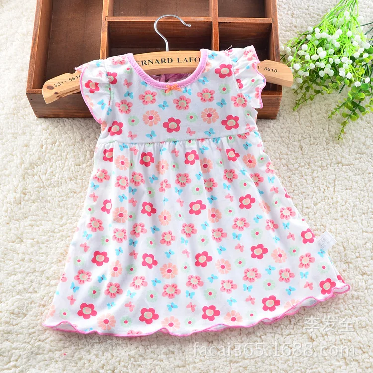 Бесплатная доставка Милая футболка для маленьких девочек платье топ на бретелях