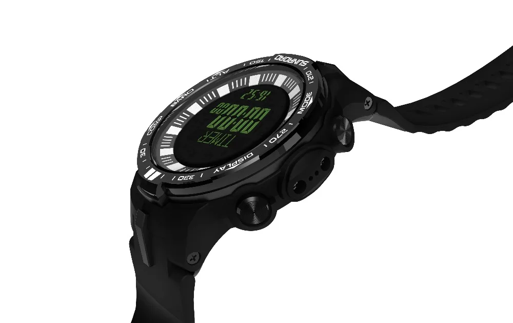SUNROAD новые мужские цифровые часы FR861B-Waterproof открытый барометр компас альтиметр температура Relogio спортивные часы(черный