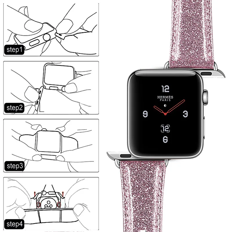 Спортивный поводок собаки для Apple Watch Series 4 3 2 1 44 мм 40 мм 42 мм 38 мм ремешок для iWatch 4 Band