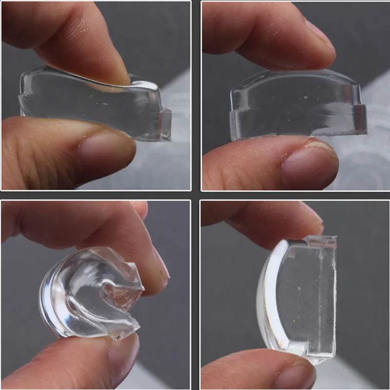 Новый 1 компл. ногтей Книги по искусству штампа ясно желе силиконовые голову со