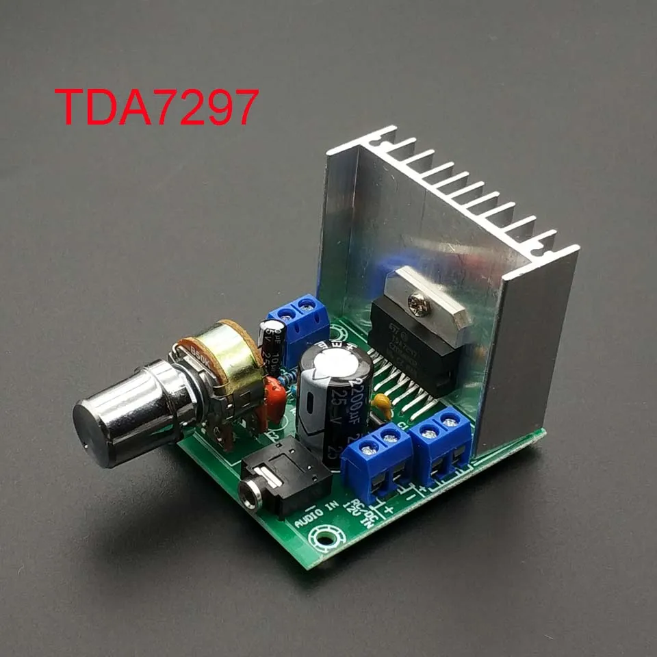 Плата цифрового усилителя звука TDA7297 Версия B 15 Вт двухканальная AC/DC 12 В|board board|board
