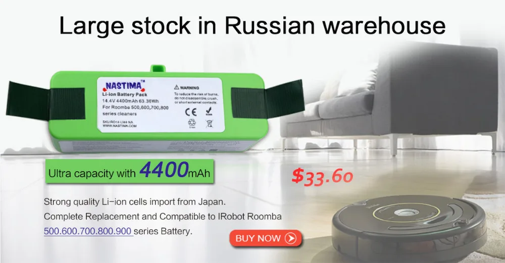 NASTIMA 3600 мА/ч, Батарея для iRobot Roomba 500 600 700 800 900 серии пылесос iRobot roomba 600 620 650 700 770 780 800