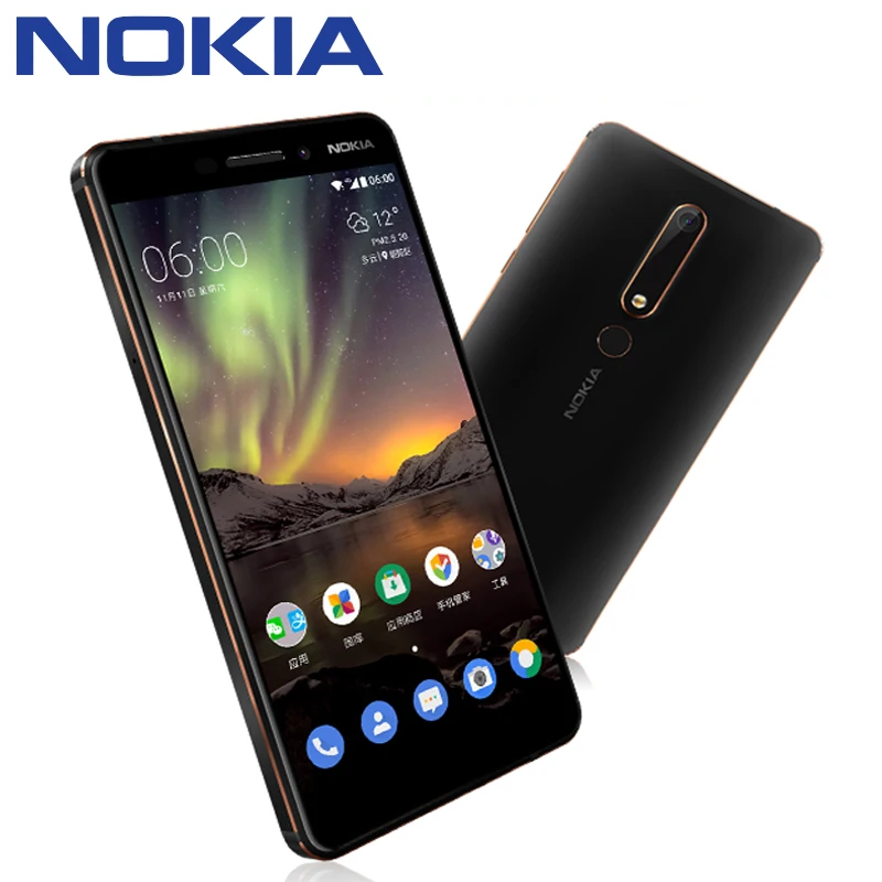 2018 Nokia 6 второго поколения 2th TA-1054 4 г 32 ГБ Android 7 Snapdragon 630 Octa core 5 'ɿHD 16.0MP 3000 мАч