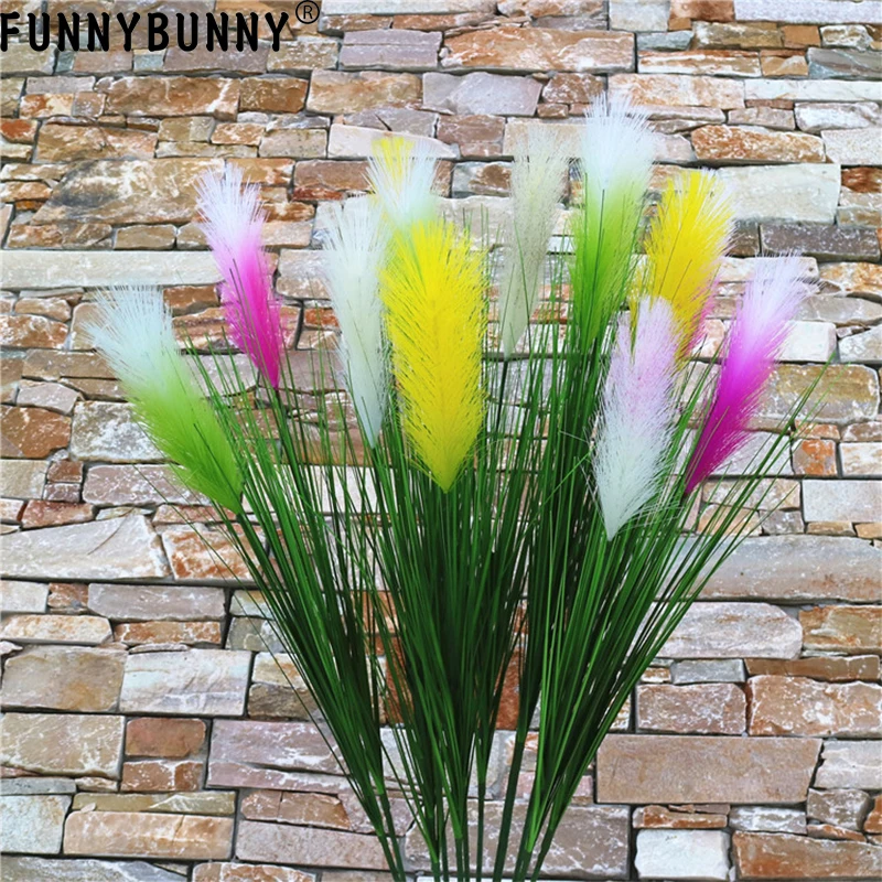 FUNNYBUNNY имитация одного тростника трава зеленое растение в горшках лес свадьба
