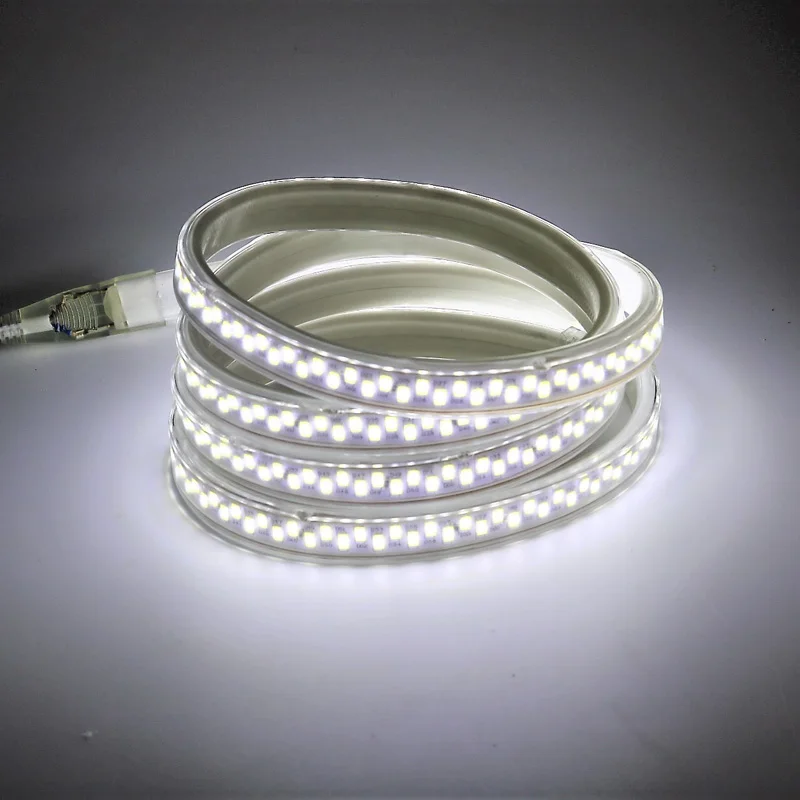 Гибкая Водонепроницаемая светодиодная лента SMD 5730 220 В 100 л/м 1 м 2 3 5 10 15 17 20 50
